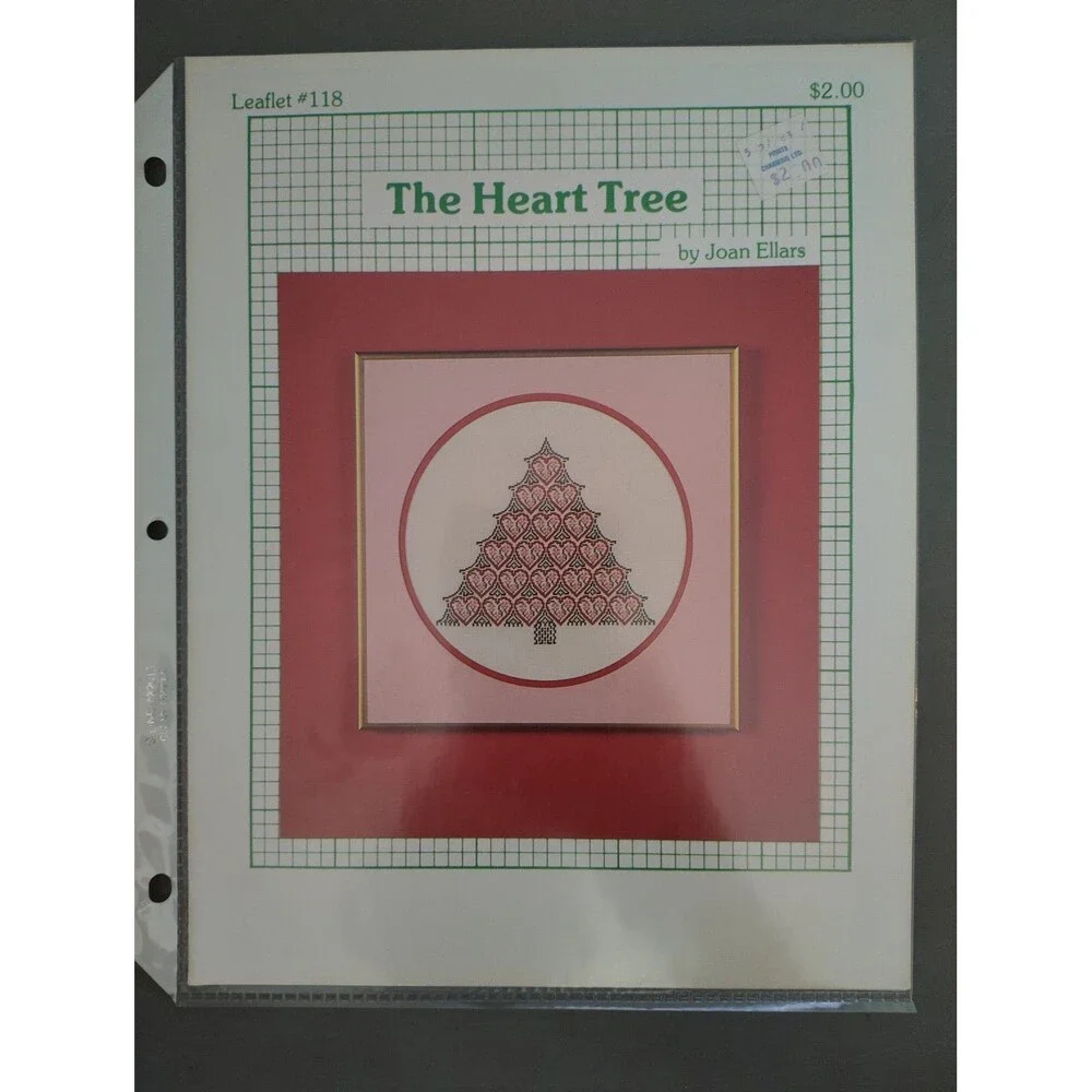 Vintage The Heart Tree Cross Stitch Pattern Leaflet 118 Joan Ellars Christmas
